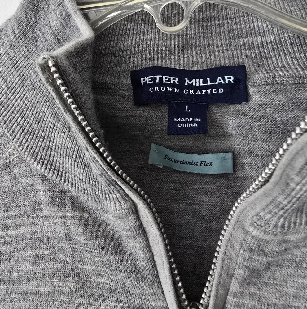 Peter Millar Crown Crafted Excursionist Flex pullover quarter zip Wool B… - Picture 3 of 11
